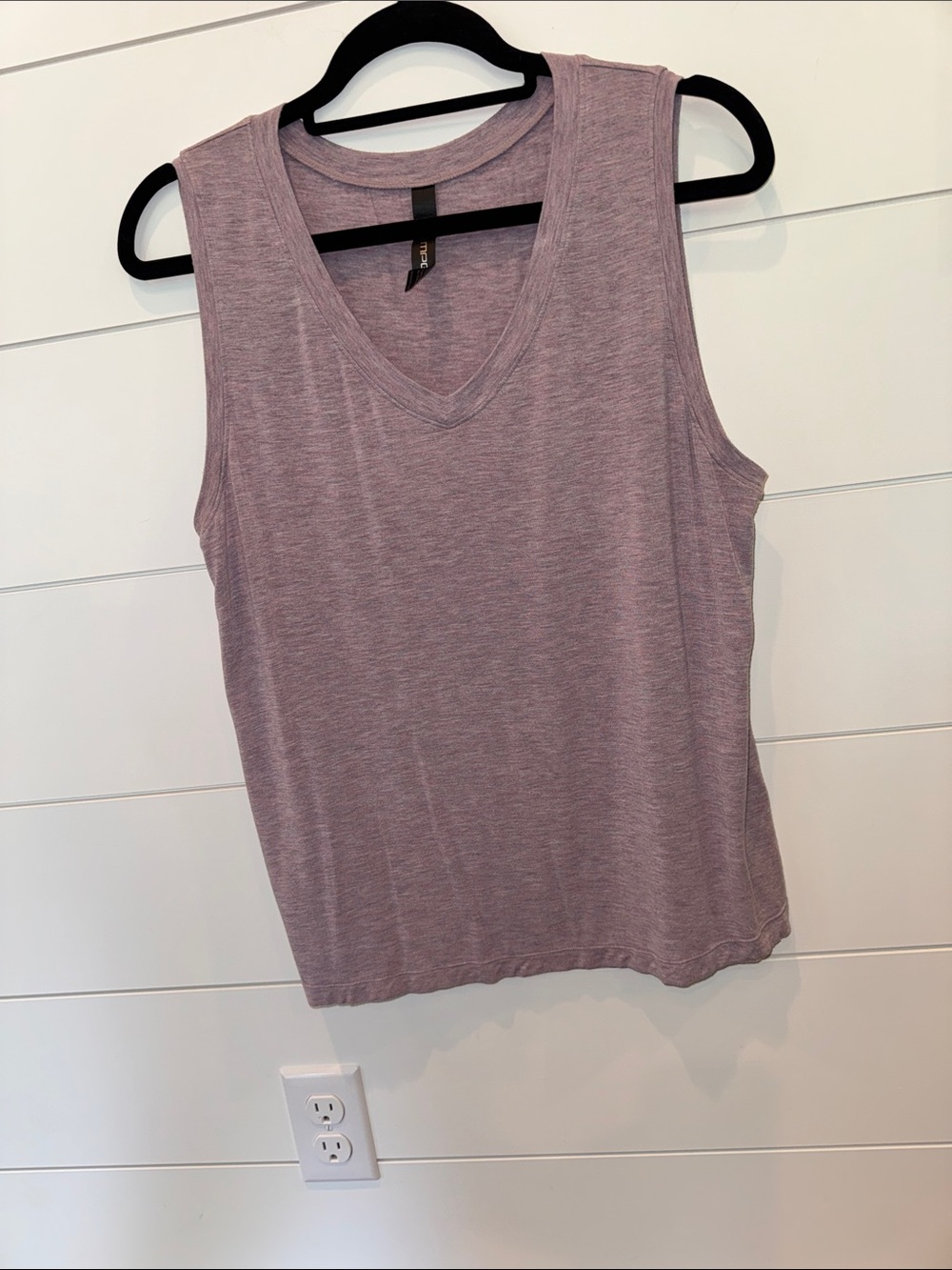 MPG Sleeveless V-Neck Tank in Dusty Mauve